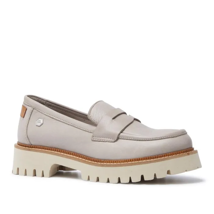 Carl Scarpa Rolita Grey Leather Loafers Women Leather Loafers