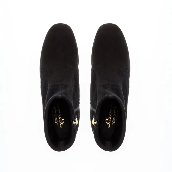 Carl Scarpa Rose Black Suede Ankle Boots Women Suede Ankle Boots