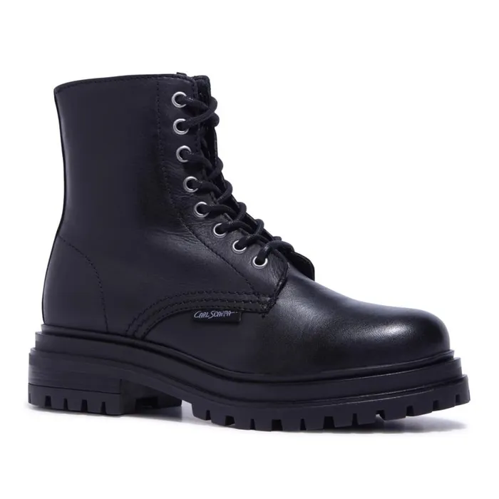 Carl Scarpa Seville Black Leather Ankle Boots Women Leather Ankle Boots