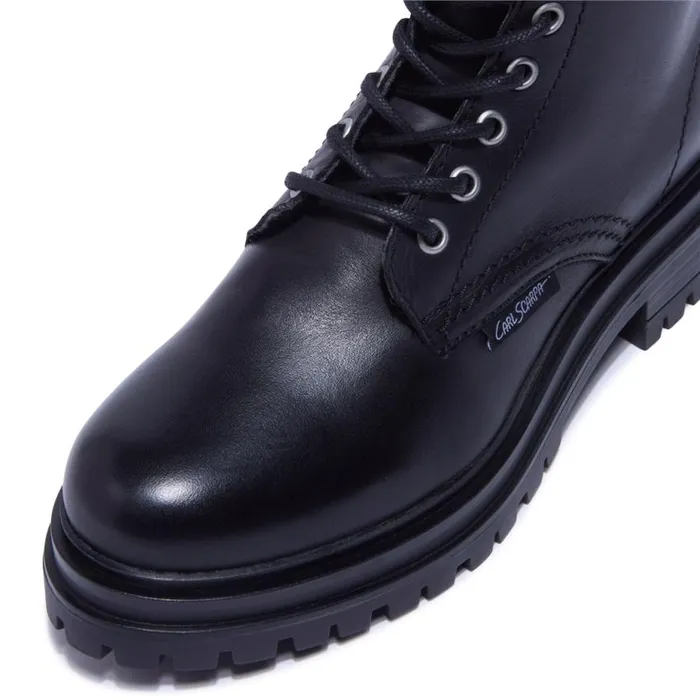Carl Scarpa Seville Black Leather Ankle Boots Women Leather Ankle Boots