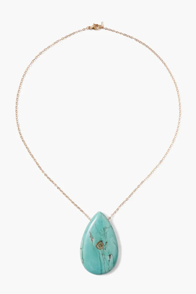Chan Luu 14k Fine Women 14k Temple Necklace Turquoise