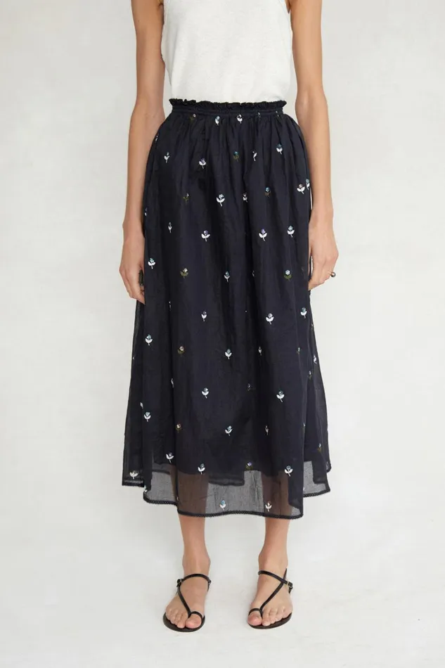 Chan Luu Bottoms Women Caroline Ballet Skirt Black Floral
