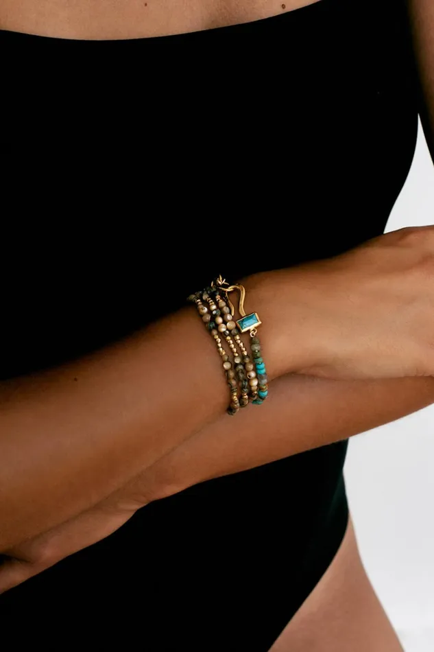 Chan Luu Bracelets Women Odyssey Hook Bracelet Turquoise