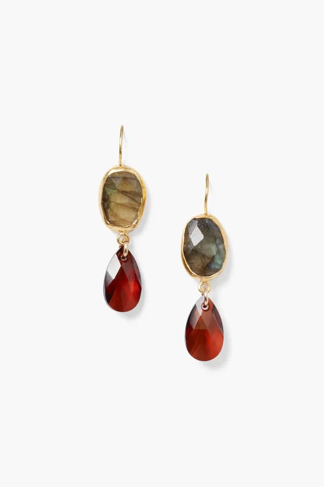 Chan Luu Earrings Women Ingrid Drop Earrings Burgundy Mix