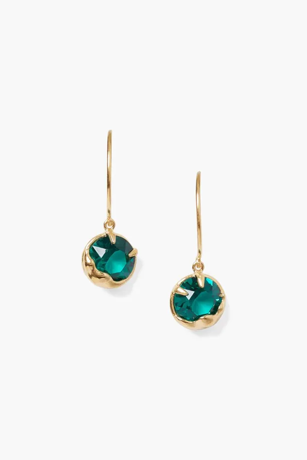 Chan Luu Earrings Women May Birthstone Earrings Emerald Crystal