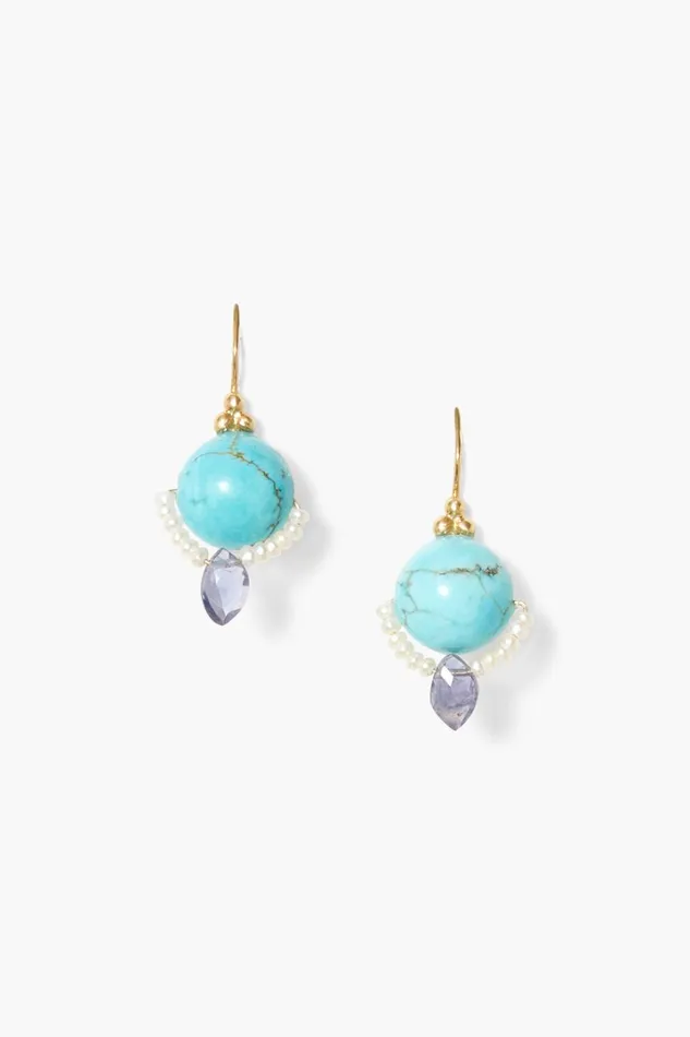 Chan Luu Earrings Women Neptune Earrings Turquoise