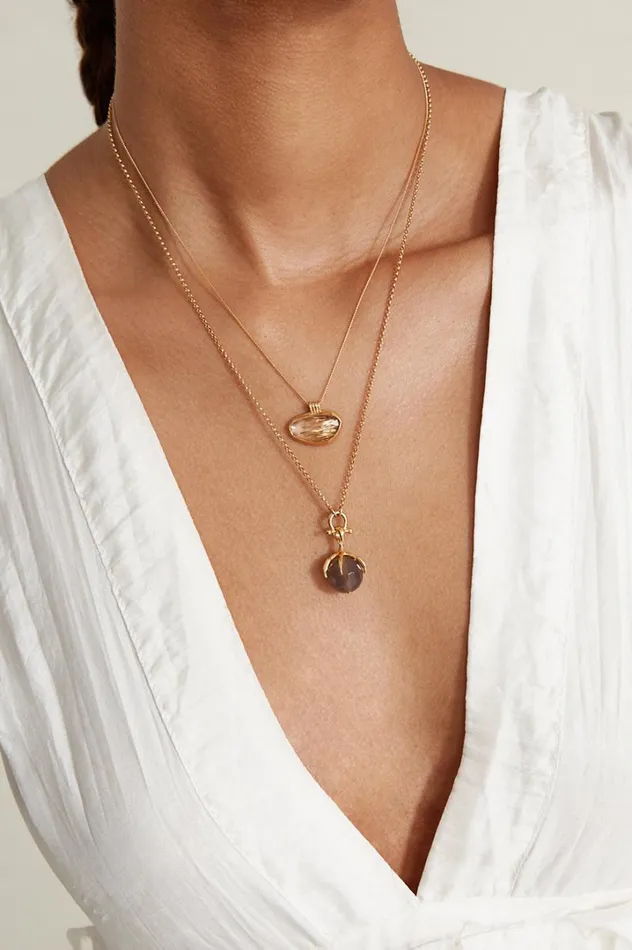 Chan Luu Necklaces Women Delta Necklace Rutilated Quartz