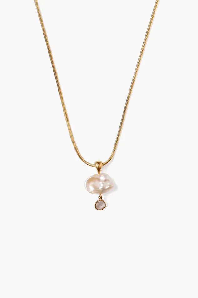 Chan Luu Necklaces Women Hilo Pearl And Diamond Necklace Gold