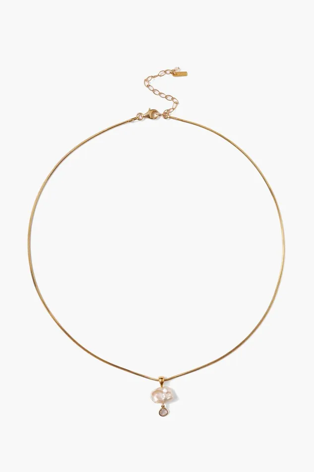 Chan Luu Necklaces Women Hilo Pearl And Diamond Necklace Gold