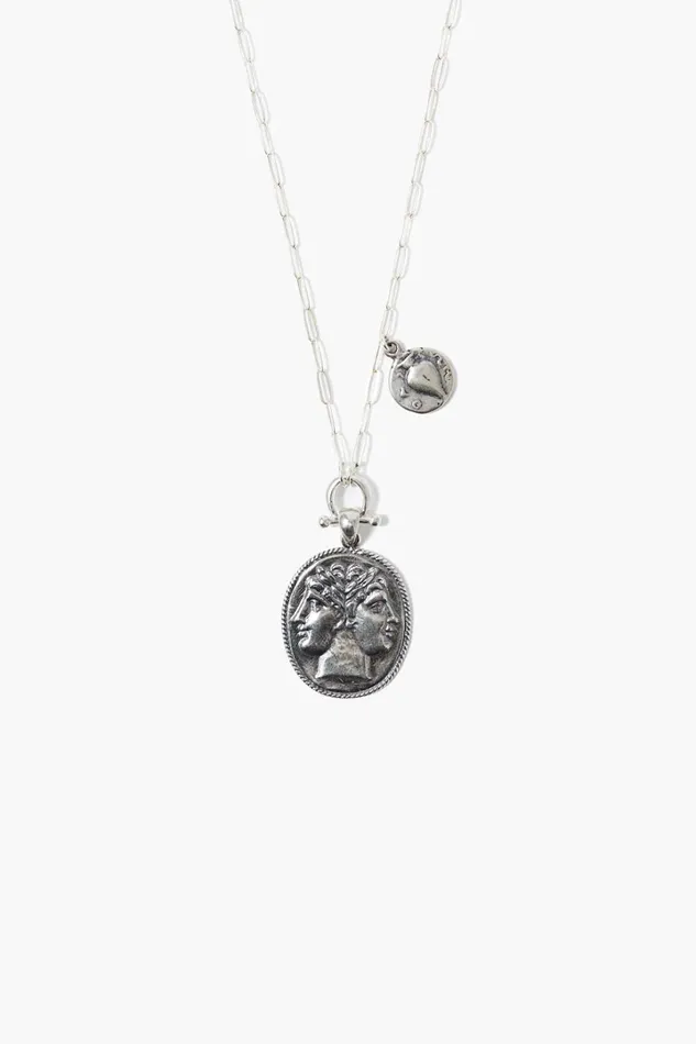 Chan Luu Necklaces Women Janus Coin Necklace Silver