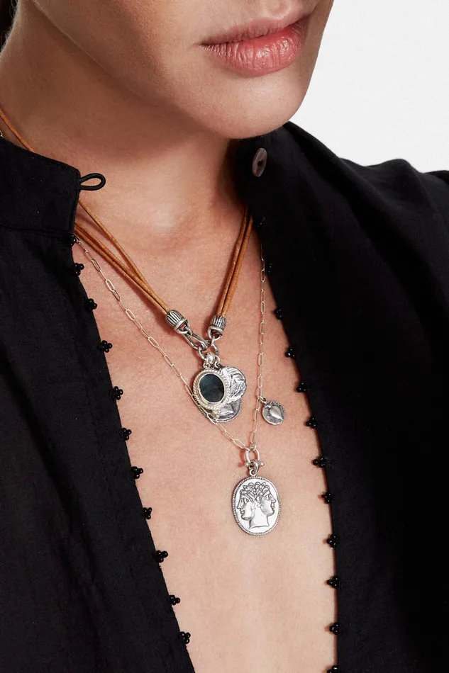 Chan Luu Necklaces Women Janus Coin Necklace Silver