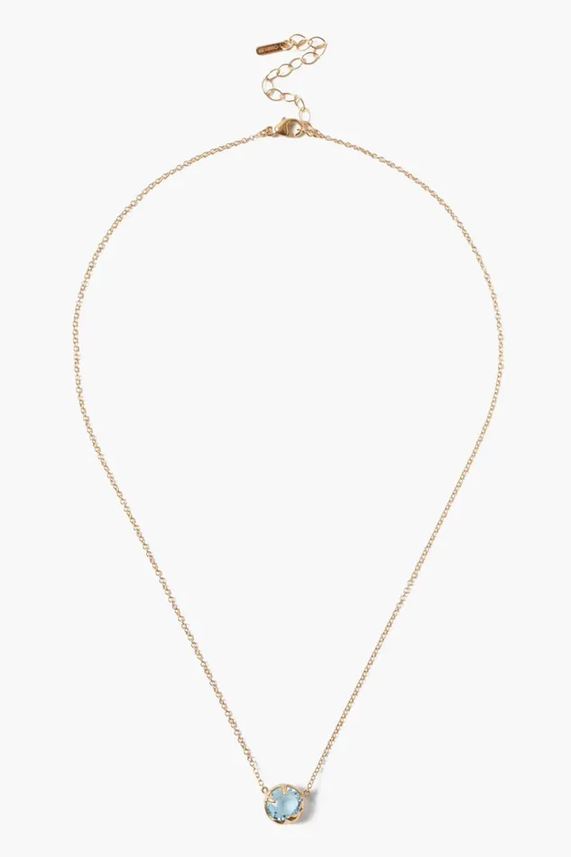 Chan Luu Necklaces Women March Birthstone Necklace Aquamarine Crystal