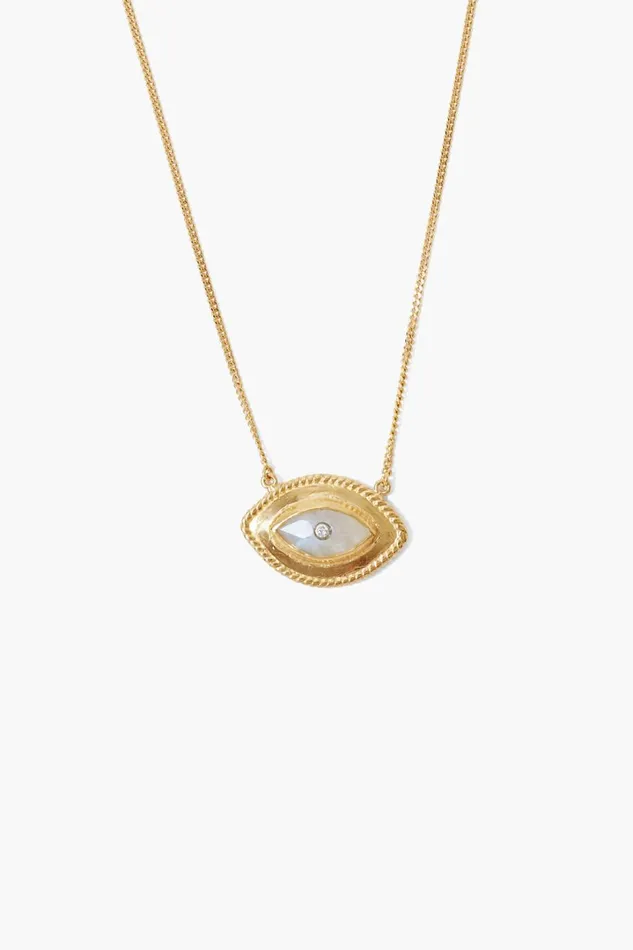 Chan Luu Necklaces Women Mariya Evil Eye Necklace Moonstone