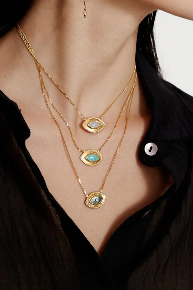 Chan Luu Necklaces Women Mariya Evil Eye Necklace Moonstone