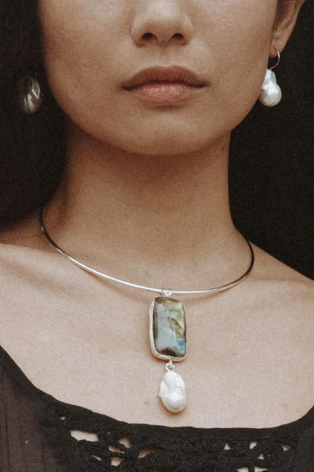 Chan Luu Necklaces Women Soledad Collar Necklace Labradorite