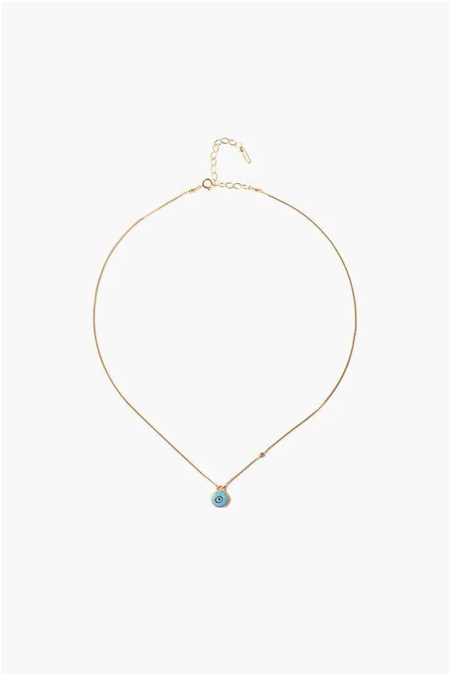 Chan Luu Necklaces Women Turquoise Evil Eye Necklace With Champagne Diamond