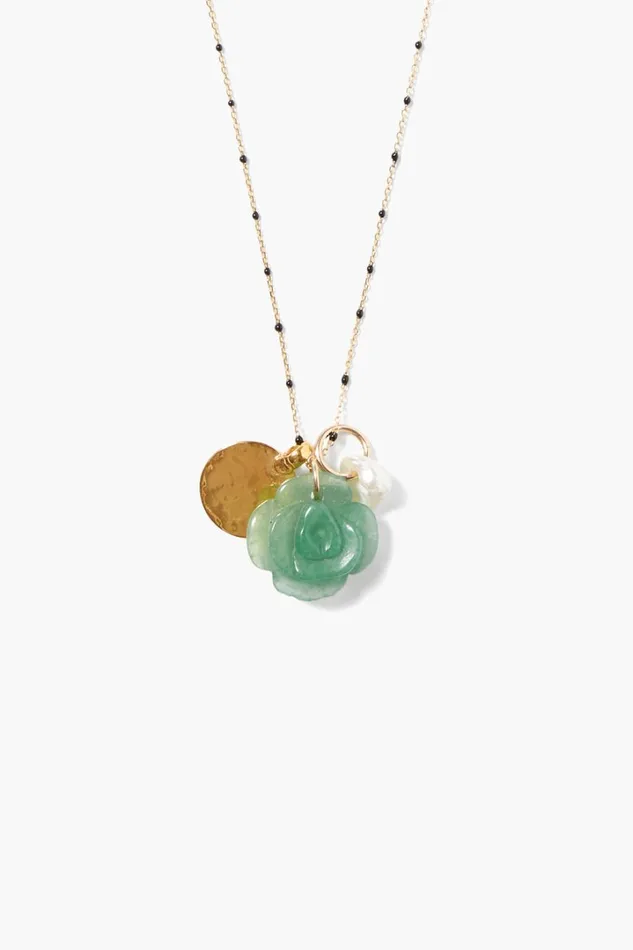 Chan Luu Necklaces Women Zuri Enamel Charm Necklace Black Mix