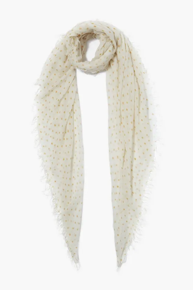 Chan Luu Scarves Women Cashmere And Silk Scarf Honey Dot