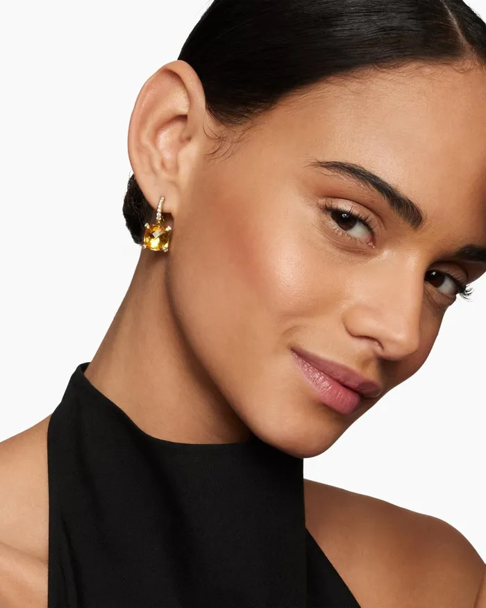 Chatelaine Drop Earrings In 18K Yellow Gold With Citrine And Diamonds 11mm Women David Yurman Drop Chatelaine Drop Earrings In 18K Yellow Gold With Citrine And Diamonds 11mm Women David Yurman Drop