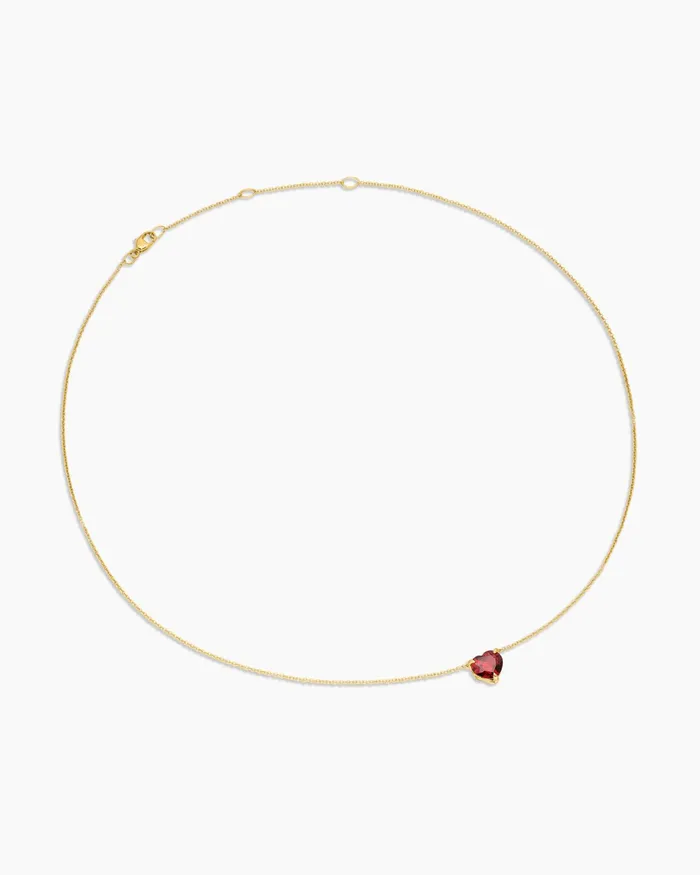 Chatelaine Heart Pendant Necklace In 18K Yellow Gold With Garnet 8mm Women David Yurman Pendant Chatelaine Heart Pendant Necklace In 18K Yellow Gold With Garnet 8mm Women David Yurman Pendant