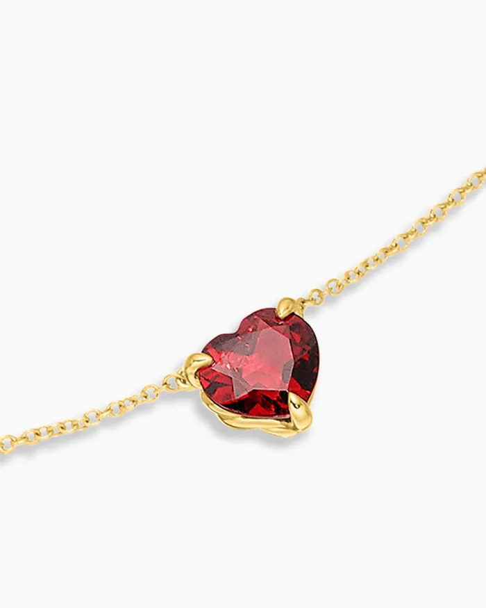 Chatelaine Heart Pendant Necklace In 18K Yellow Gold With Garnet 8mm Women David Yurman Pendant Chatelaine Heart Pendant Necklace In 18K Yellow Gold With Garnet 8mm Women David Yurman Pendant