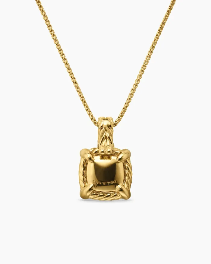 Chatelaine Pendant Necklace In 18K Yellow Gold With Pav Diamonds 11mm Women David Yurman Pendant Chatelaine Pendant Necklace In 18K Yellow Gold With Pav Diamonds 11mm Women David Yurman Pendant