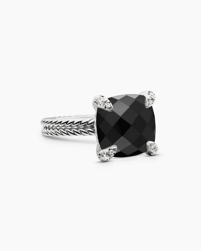 Chatelaine Ring In Sterling Silver With Diamonds 11mm Women David Yurman Statement Chatelaine Ring In Sterling Silver With Diamonds 11mm Women David Yurman Statement
