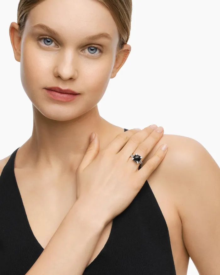 Chatelaine Ring In Sterling Silver With Diamonds 11mm Women David Yurman Statement Chatelaine Ring In Sterling Silver With Diamonds 11mm Women David Yurman Statement
