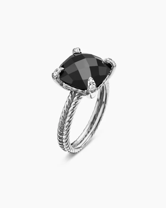 Chatelaine Ring In Sterling Silver With Diamonds 11mm Women David Yurman Statement Chatelaine Ring In Sterling Silver With Diamonds 11mm Women David Yurman Statement