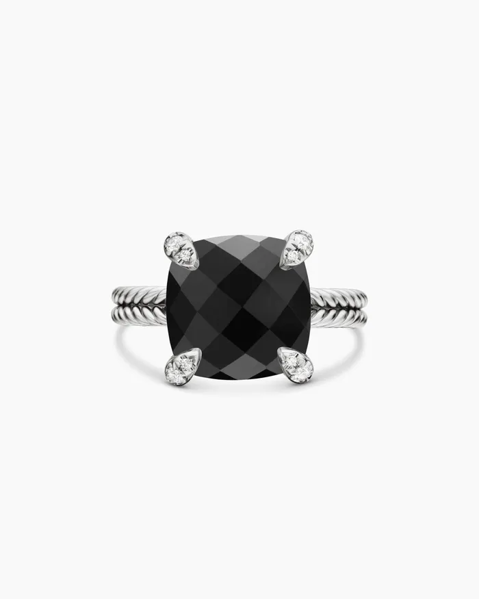 Chatelaine Ring In Sterling Silver With Diamonds 11mm Women David Yurman Statement Chatelaine Ring In Sterling Silver With Diamonds 11mm Women David Yurman Statement