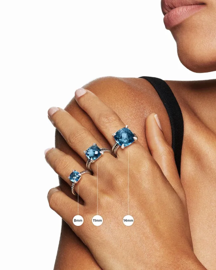Chatelaine Ring In Sterling Silver With Diamonds 11mm Women David Yurman Statement Chatelaine Ring In Sterling Silver With Diamonds 11mm Women David Yurman Statement