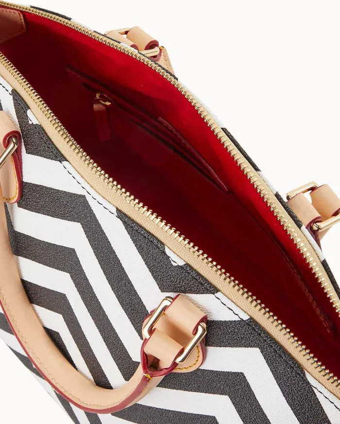 Chevron Geena Satchel Black Women Dooney and Bourke Satchels Chevron Geena Satchel Black Women Dooney and Bourke Satchels