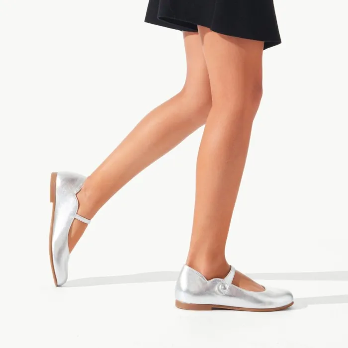 Christian Louboutin Ballerinas Kids Melodie Chick Ballerinas 8211 Nappa Leather 8211 Silver
