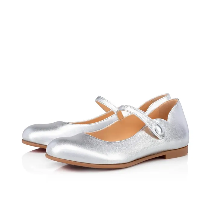 Christian Louboutin Ballerinas Kids Melodie Chick Ballerinas 8211 Nappa Leather 8211 Silver