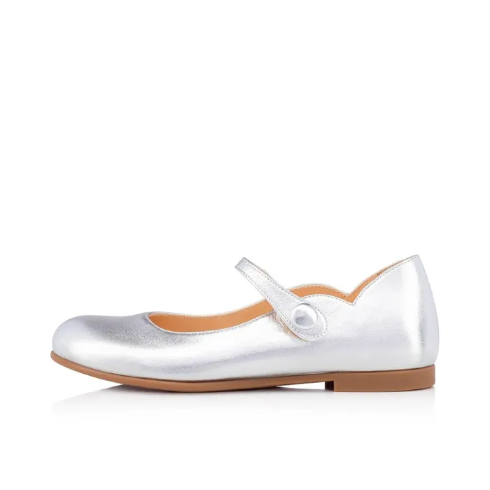 Christian Louboutin Ballerinas Kids Melodie Chick Ballerinas 8211 Nappa Leather 8211 Silver