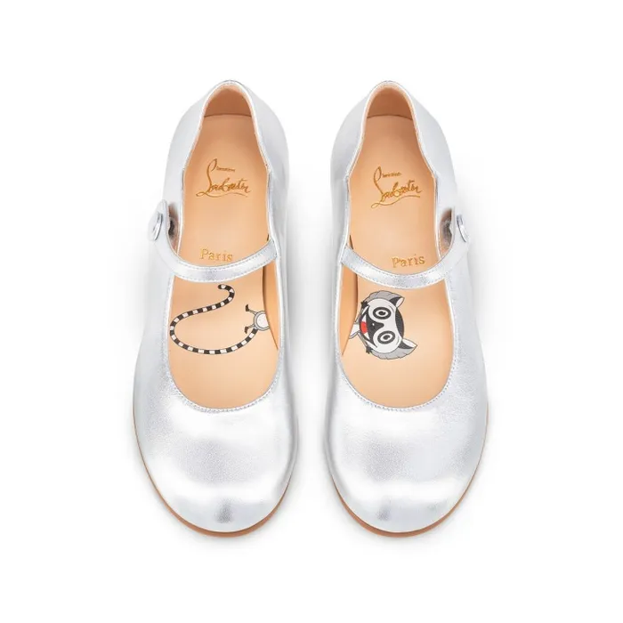 Christian Louboutin Ballerinas Kids Melodie Chick Ballerinas 8211 Nappa Leather 8211 Silver
