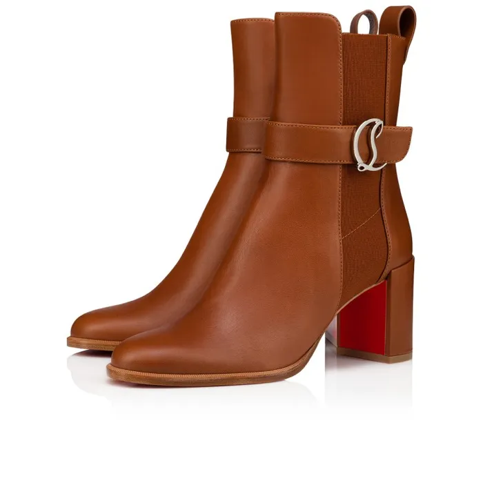 Christian Louboutin Boots Women CL Chelsea Booty 70 Mm Low Boots 8211 Calf Leather 8211 Cuoio Christian Louboutin Boots Women CL Chelsea Booty 70 Mm Low Boots 8211 Calf Leather 8211 Cuoio