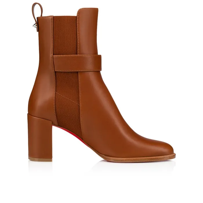 Christian Louboutin Boots Women CL Chelsea Booty 70 Mm Low Boots 8211 Calf Leather 8211 Cuoio