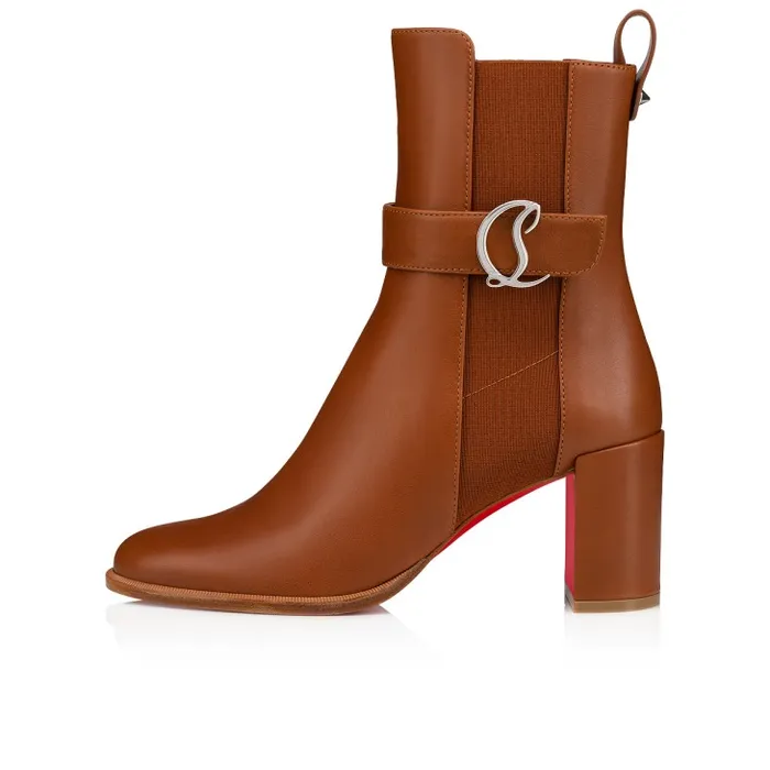 Christian Louboutin Boots Women CL Chelsea Booty 70 Mm Low Boots 8211 Calf Leather 8211 Cuoio