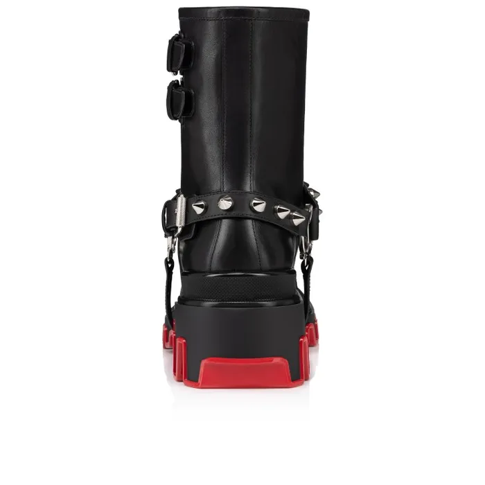 Christian Louboutin Boots Women Dune Bike Low Boots 8211 Calf Leather 8211 Black