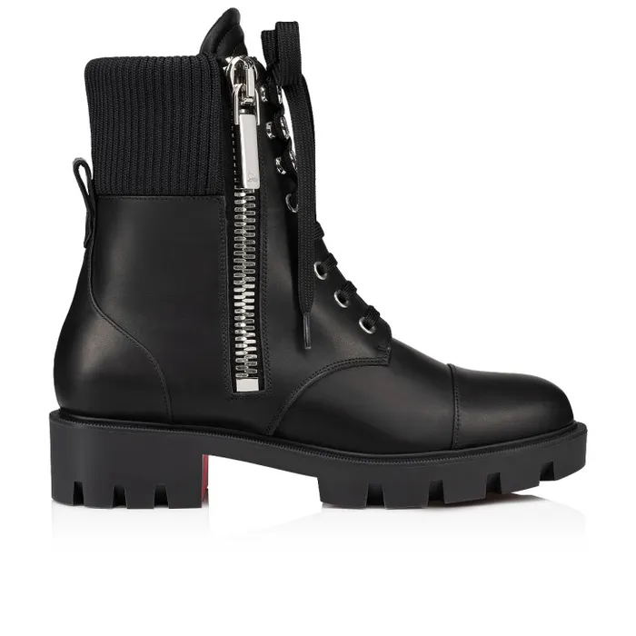 Christian Louboutin Boots Women En Hiver Lug Low Boots 8211 Calf Leather 8211 Black