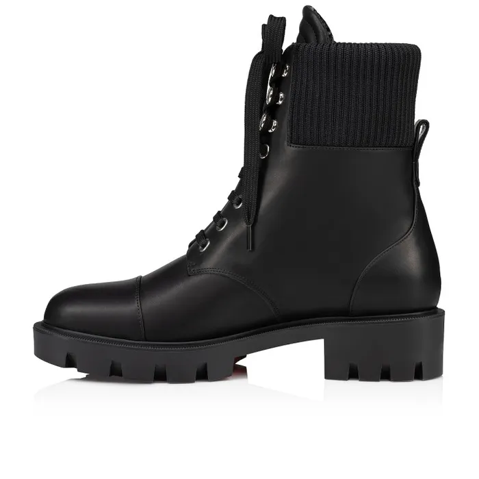 Christian Louboutin Boots Women En Hiver Lug Low Boots 8211 Calf Leather 8211 Black