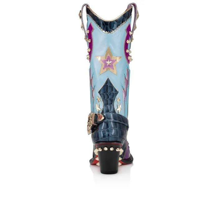Christian Louboutin Boots WomenMen Kennywood Alta High Boots 75 Mm 8211 Calf Leather 8211 Denim