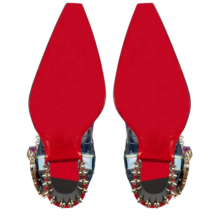Christian Louboutin Boots WomenMen Kennywood Alta High Boots 75 Mm 8211 Calf Leather 8211 Denim