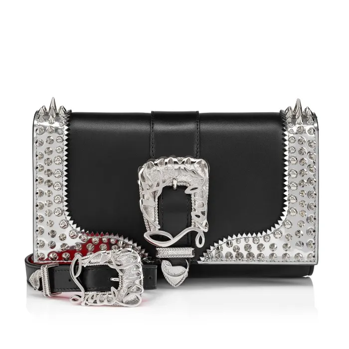 Christian Louboutin Crossbody Bags Women Paloma Clutch 8211 Nappa Leather And Spikes 8211 Black