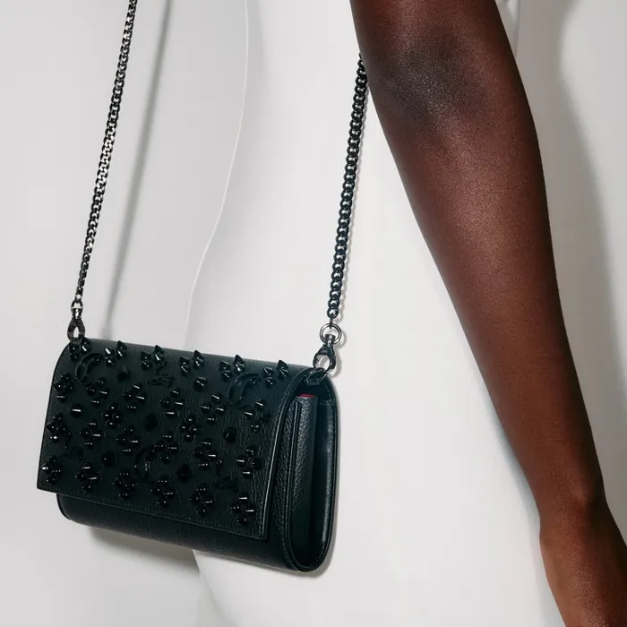 Christian Louboutin Crossbody Bags Women Paloma Wallet On Chain 8211 Grained Calf Leather And Spikes Loubinthesky 8211 Black Christian Louboutin Crossbody Bags Women Paloma Wallet On Chain 8211 Grained Calf Leather And Spikes Loubinthesky 8211 Black