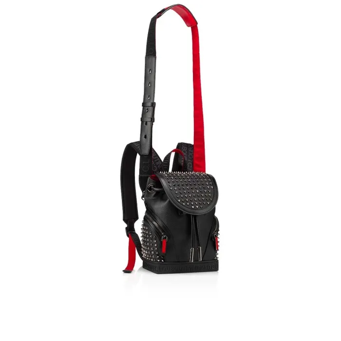 Christian Louboutin Crossbody Bags Men Explorafunk Small Backpack 8211 Calf Leather And Spikes 8211 Black