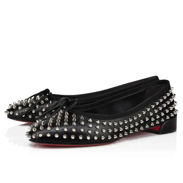 Christian Louboutin Flats and Loafers Women Sweetie Jane Spikes Ballerinas 8211 Nappa Leather And Spikes 8211 Black