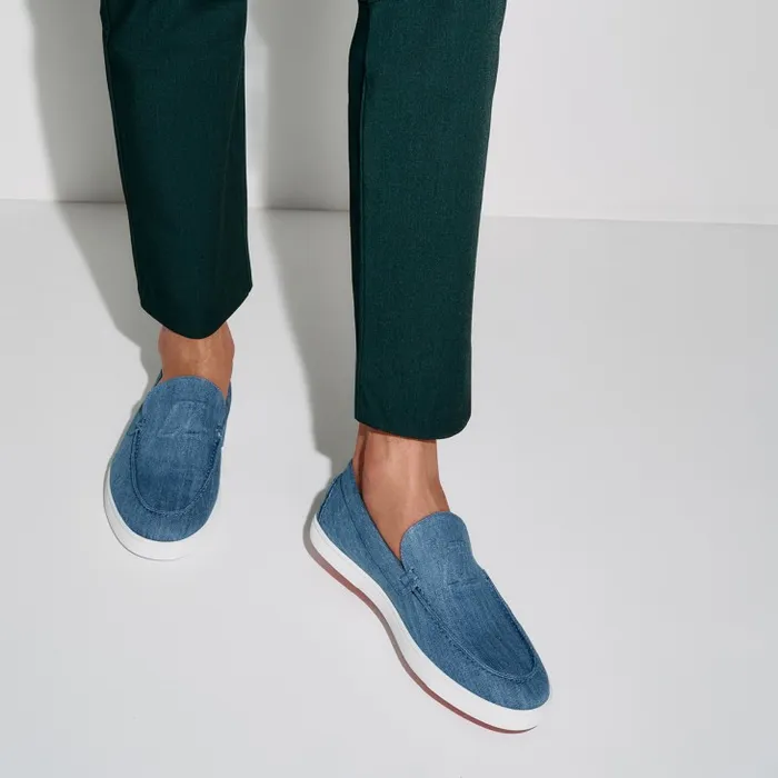 Christian Louboutin Loafers and Moccasins Men Varsiboat Boat Shoes 8211 Denim And Rubber 8211 Denim Christian Louboutin Loafers and Moccasins Men Varsiboat Boat Shoes 8211 Denim And Rubber 8211 Denim