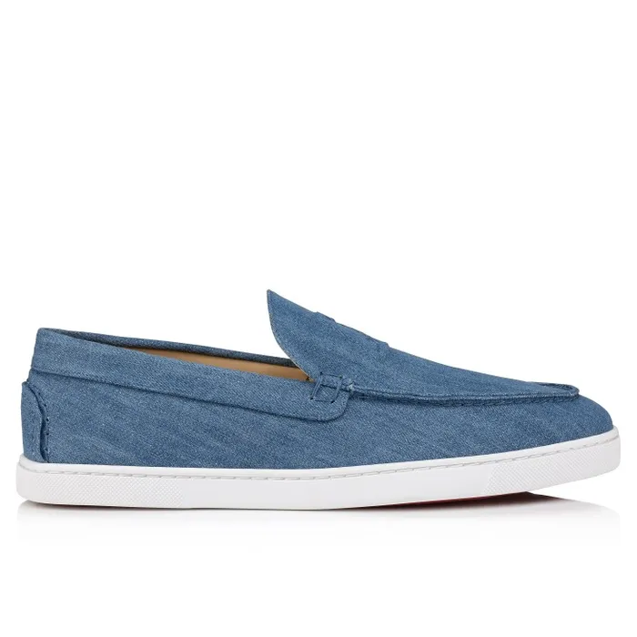 Christian Louboutin Loafers and Moccasins Men Varsiboat Boat Shoes 8211 Denim And Rubber 8211 Denim